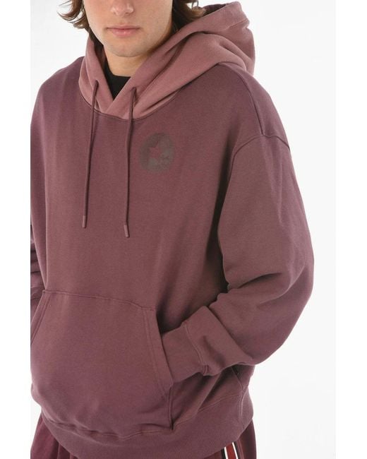 Converse Red Chuck Taylor Logo-Patch Hoodie for men