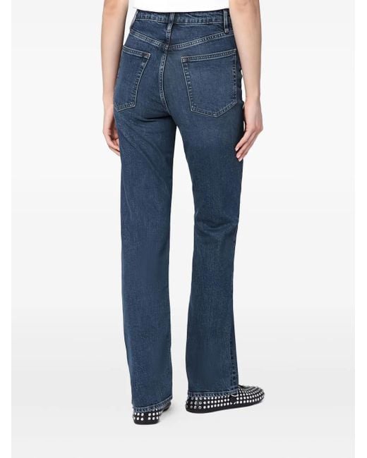 FRAME Blue Straight-Leg Jeans