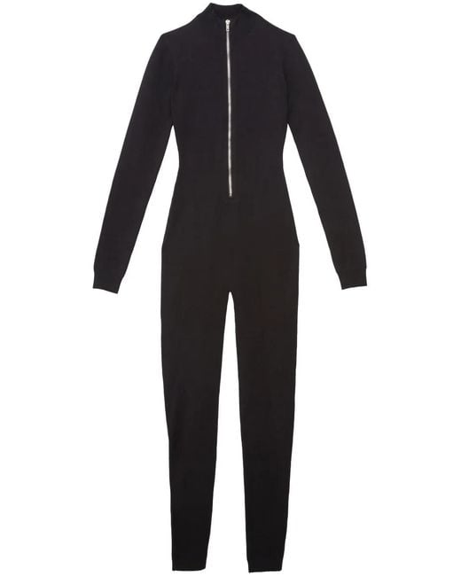 Fleur du Mal Black Knitted Catsuit