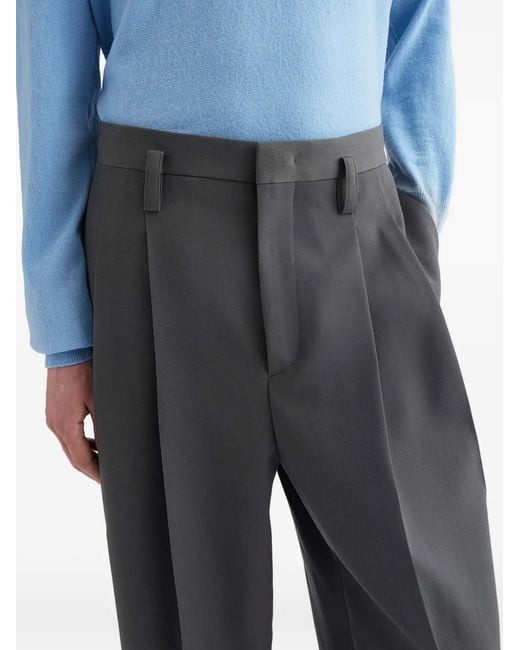 Jil Sander Gray Pleated Trousers for men