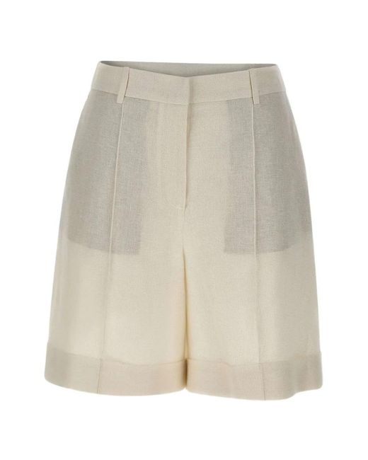 Eleventy Natural Turn-Up Shorts