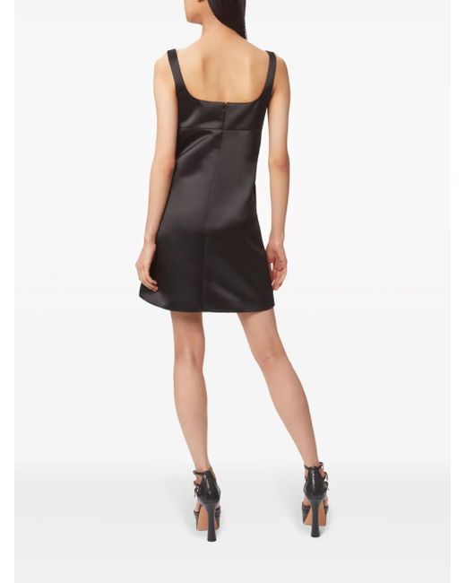 Nina Ricci Satin-Finish A-Line Minidress in Black | Lyst Nina Ricci Satin-Finish A-Line Minidress in Black | Lyst