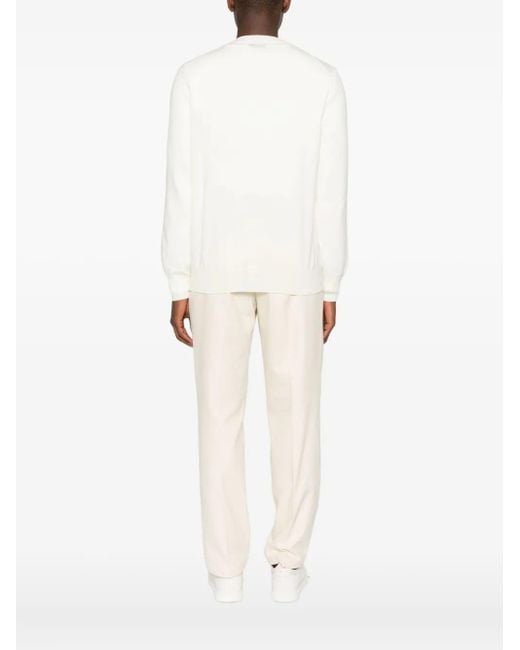 Gran Sasso White Virgin-Wool Cardigan for men