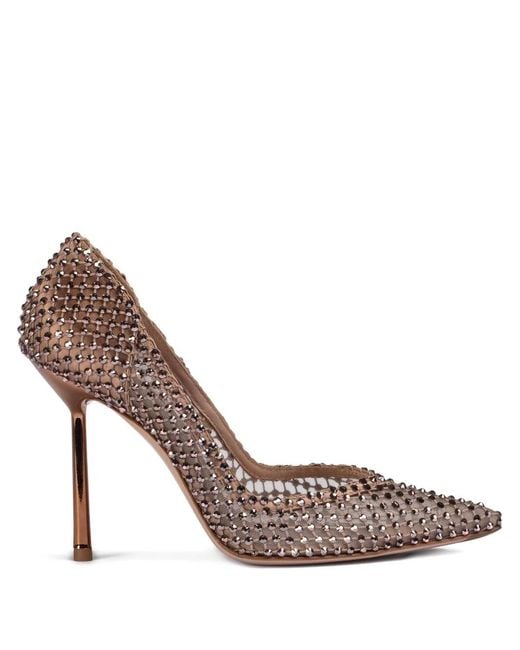Le Silla Pink 100Mm Gilda Crystal-Embellished Pointed-Toe Pumps