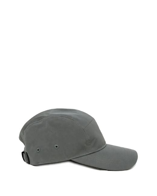 C P Company Gray Baseball Cap With Logo Patch for men
