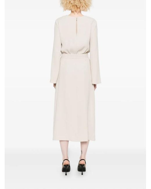 P.A.R.O.S.H. Flared Midi-Jurk in het White