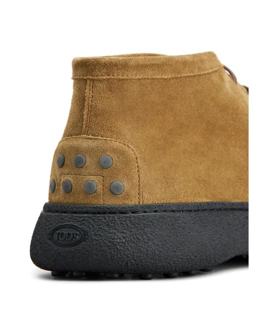 Tod's Brown Burlotto Gommino Boots for men