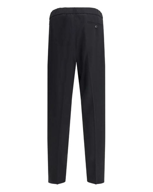 Giorgio Armani Blue Elastic-Waist Trousers for men
