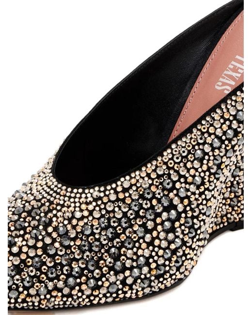 Paris Texas Brown Embellished Open-Toe Mules