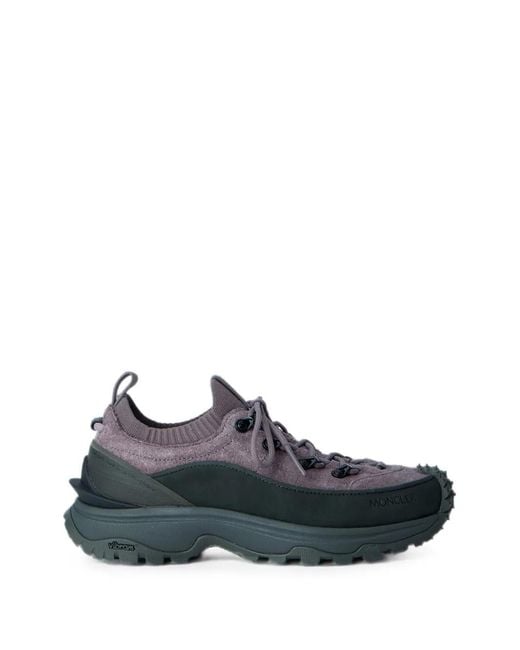 Moncler Blue Trailgrip Lite3 Nubuck & Suede Trainers