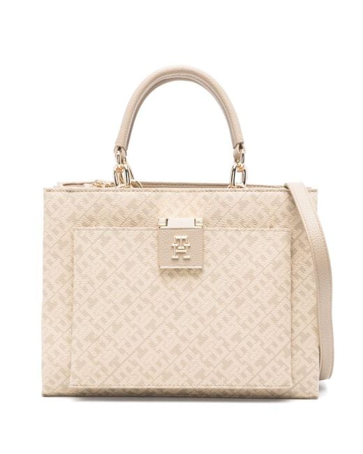 Tommy Hilfiger Natural Monogram Tote Bag