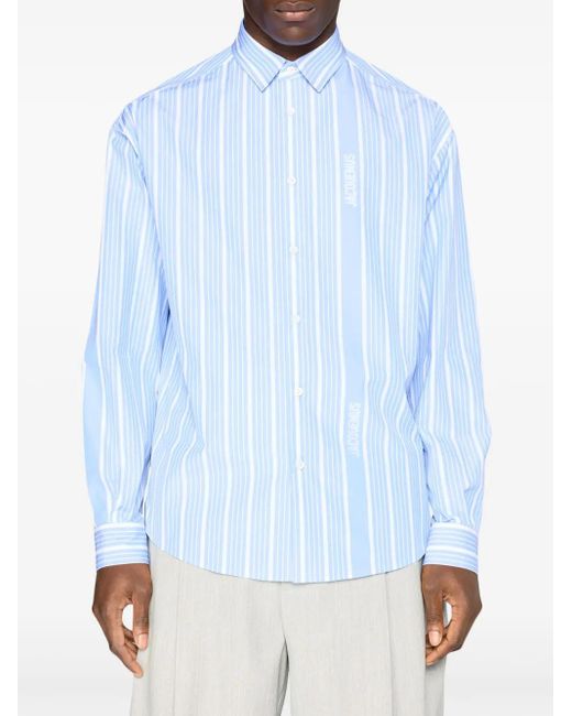メンズ Jacquemus La Casaコレクション ブルー&ホワイト La Chemise Simon シャツ Blue