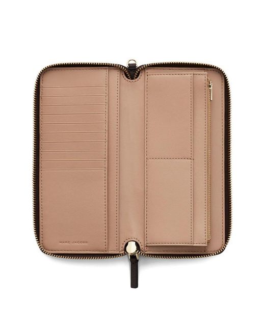 Marc Jacobs Brown Continental Leather Zip Wallet