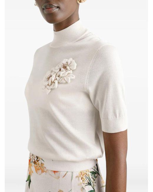 Dolce & Gabbana White Silk Knitted Top