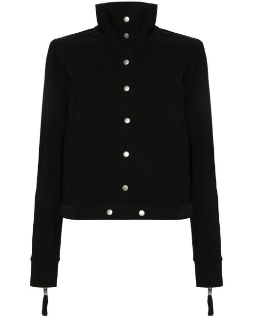 Thom Krom Black Stand-up-collar Ribbed Jacket