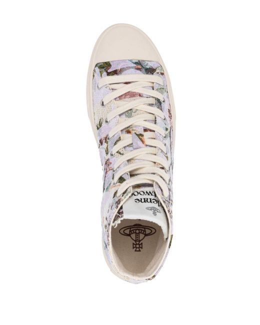 Sneakers alte con stampa Orb di Vivienne Westwood in Pink