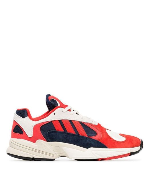 adidas Suede Yung 1 Sneakers in Red for Men | Lyst