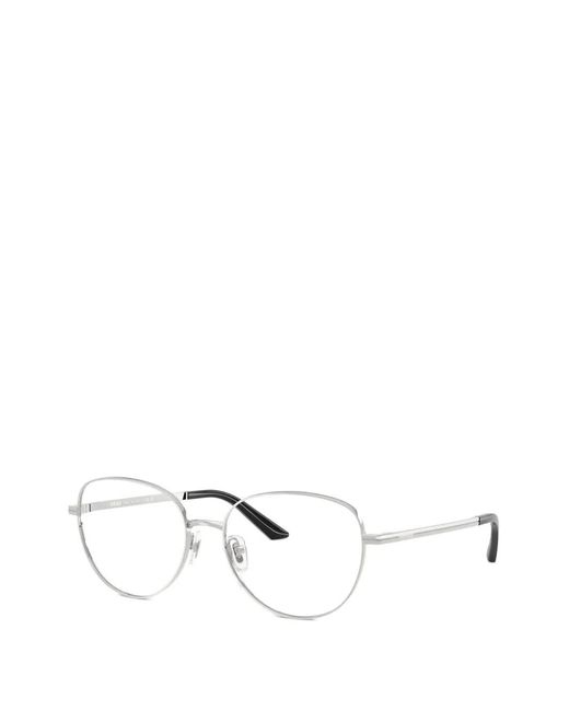 Versace White Round-Frame Glasses