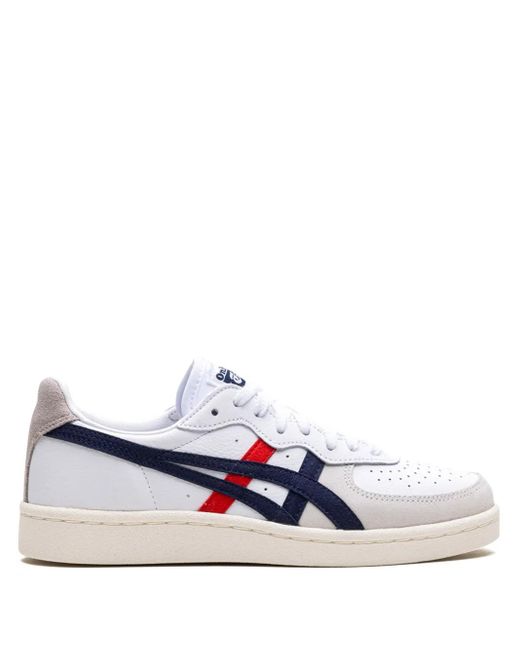 Onitsuka Tiger White Leather Suede Tiger Stripes Low-Top Sneakers for men