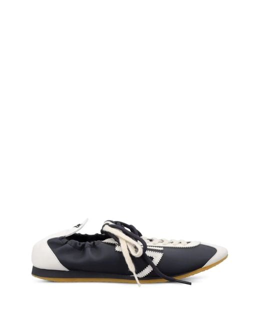 PURAAI White Three-Stripe Lion Sneakers