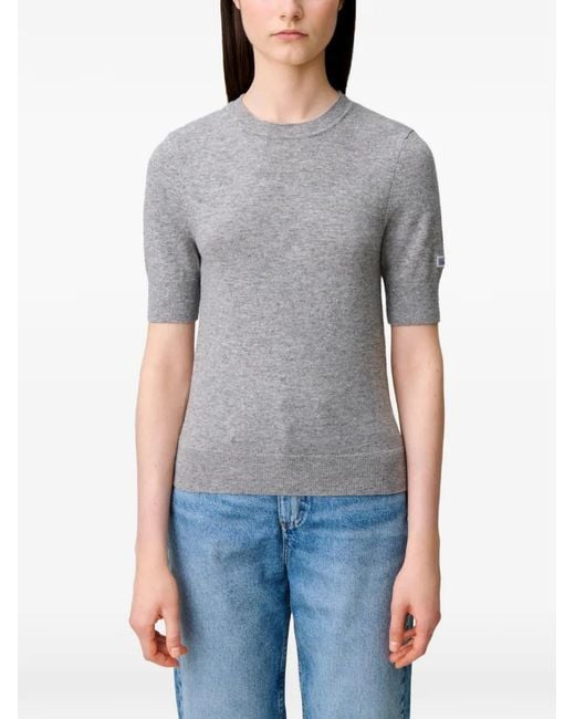 Claudie Pierlot Gray Layered Wool Jumper