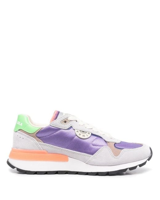 Bimba Y Lola Leather Contrast-panel Technical Sneakers in Purple | Lyst  Canada