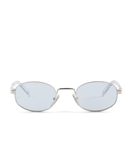 Prada White Round-Frame Sunglasses