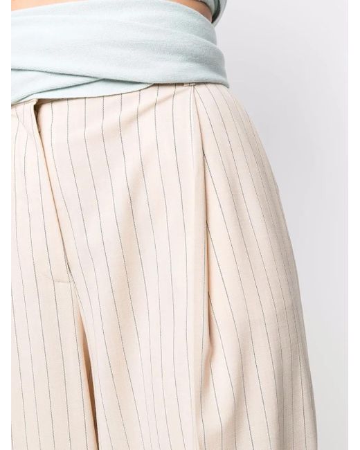 Nina Ricci Natural High Waist Wide Leg Trousers