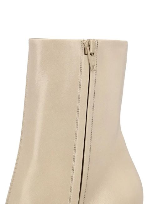 Saint Laurent Natural Leather Ankle Boots