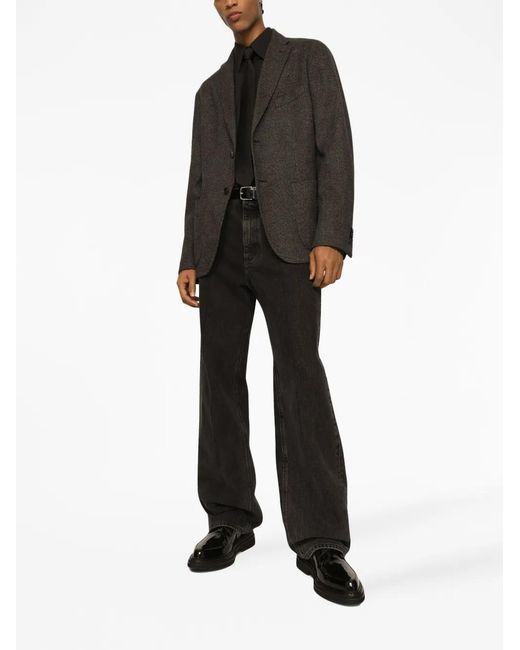 Dolce & Gabbana Black Check Pattern Blazer for men