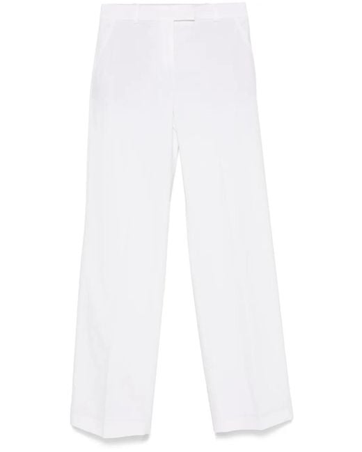 Eleventy White Tailored Trousers