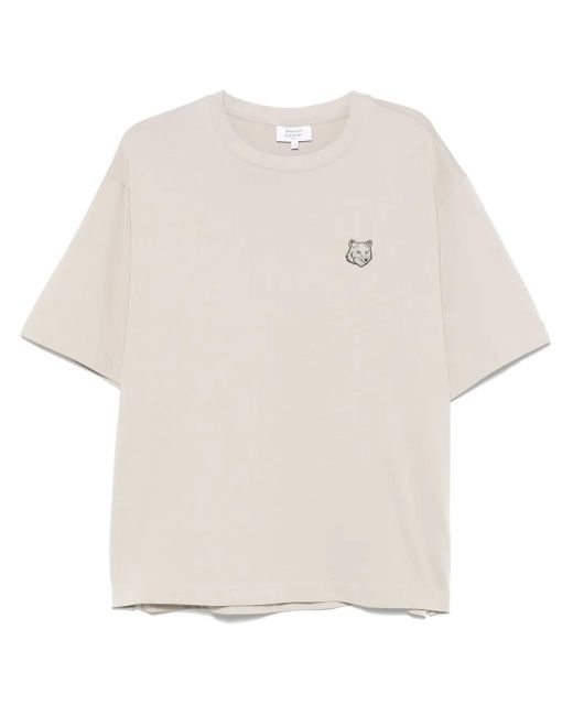 T-Shirt Con Applicazione Bold Fox Head-Uomo di Maison Kitsuné in White da Uomo