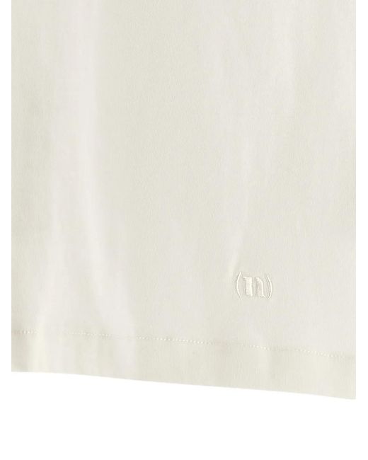 Nude White Rolled-Sleeve T-Shirt