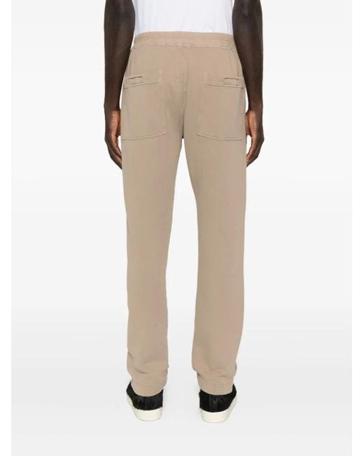 Rick Owens Natural Drawstring Cotton Trousers for men