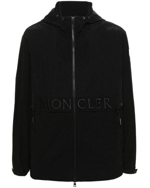 Veste Joly à logo brodé Moncler pour homme en coloris Black