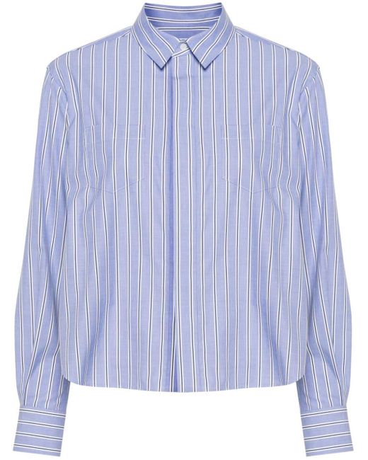 Sacai Blue Striped Panelled Shirt