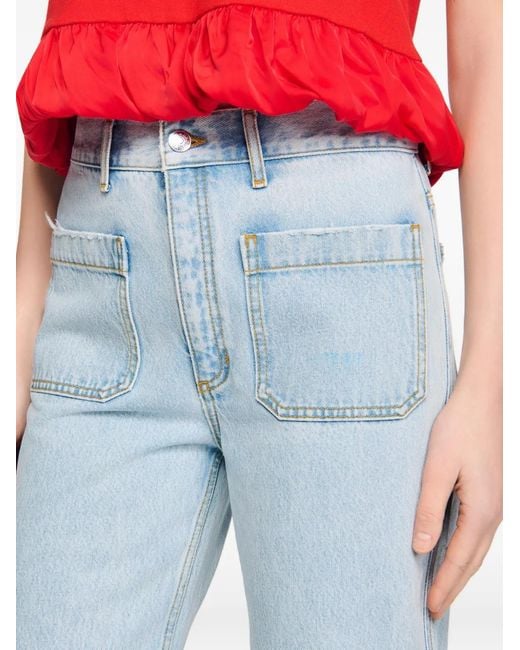 Sandro Blue Straight-Leg Jeans