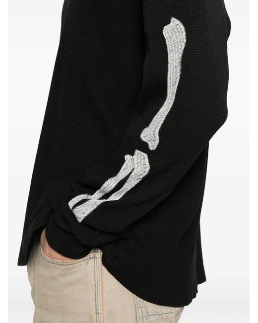 Amiri Black Bones-Motif T-Shirt for men