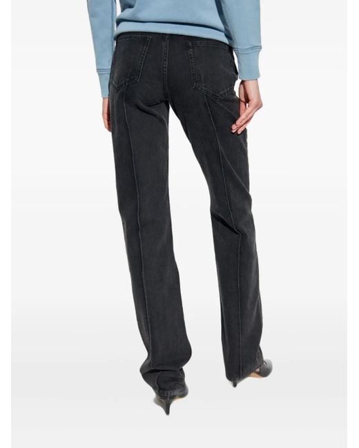 Isabel Marant Blue Jean Droit Vetan À Coutures Apparentes