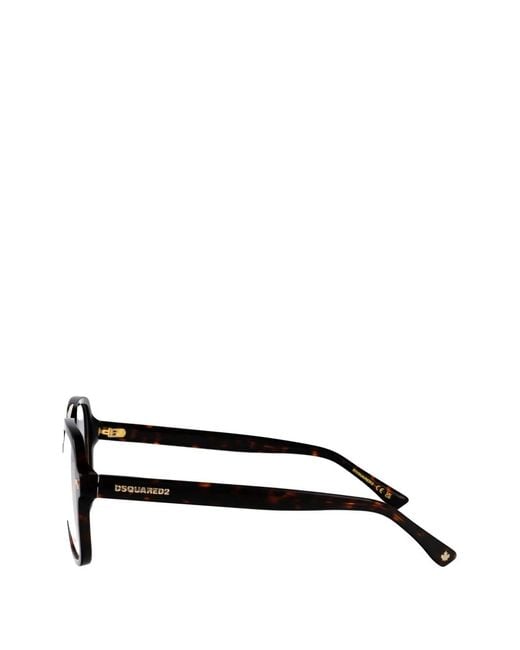 DSquared² Black Double-Bridge Glasses for men