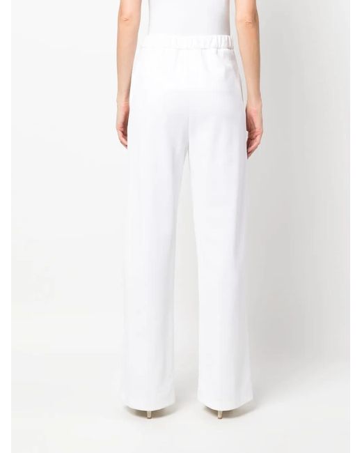 Fabiana Filippi White High-Waisted Wide-Leg Trousers