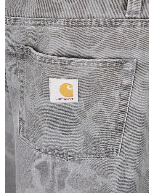 Carhartt Gray Printed Five-Pocket Jeans for men
