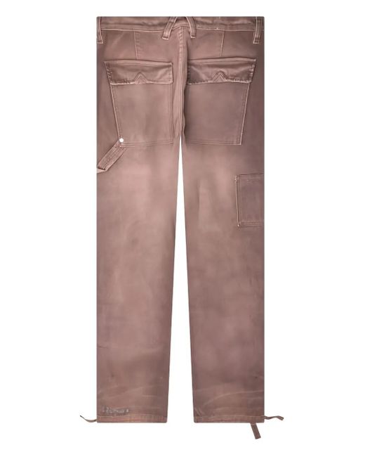 Rhude Brown Patch-Pockets Trousers for men