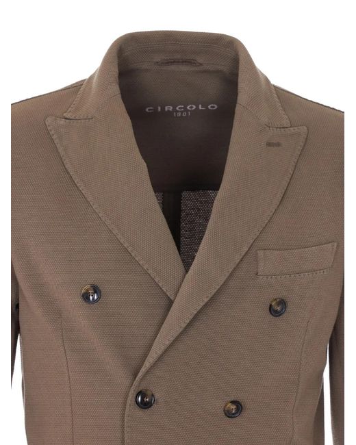 Chaqueta Con Doble Botonadura Circolo 1901 de hombre de color Brown