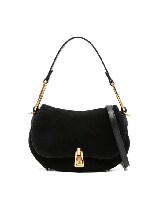 Coccinelle Black Mini Magie Suede Leather Shoulder Bag