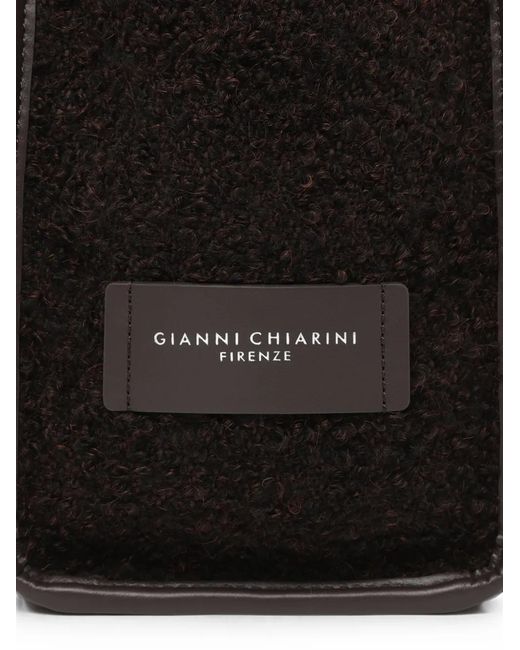 Gianni Chiarini Black Marcella Bouclé Tote Bag