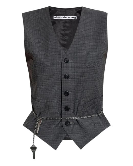 Alexander Wang チェーントリム ベスト Black