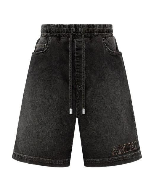 Amiri Black Drawstring Five-Pocket Short for men