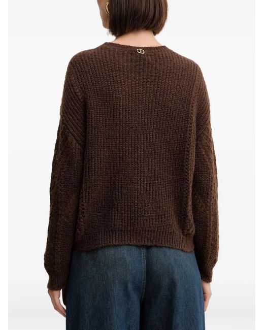 Twinset Black Openwork Sweater