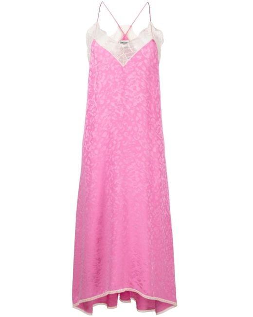 Zadig & Voltaire Pink Risty Leopard-print Dress